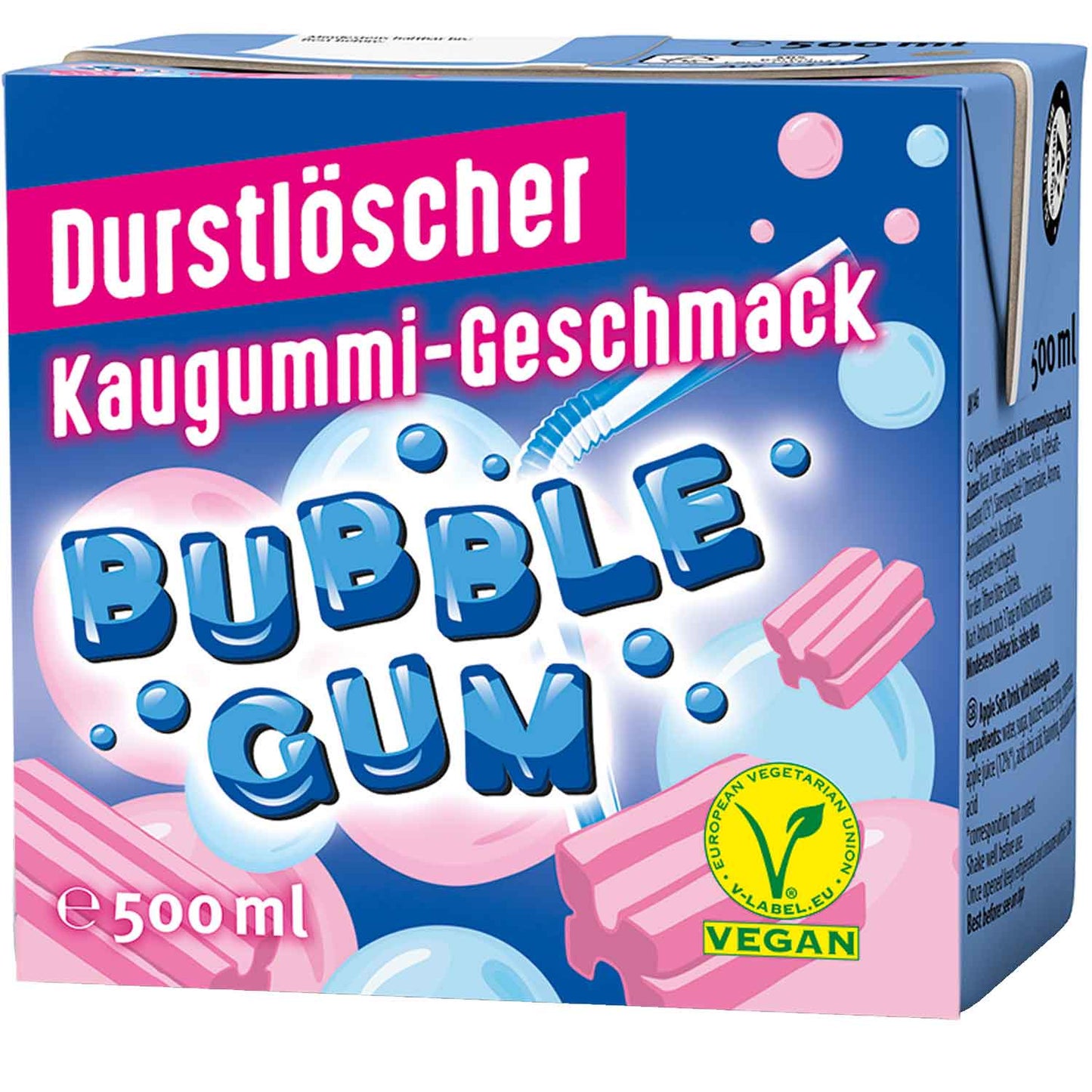 Durstlöscher Bubble Gum 500ml x 12 Packungen