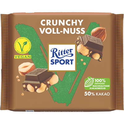 Ritter Sport Vegan Crunchy Voll-Nuss 100g x 10 Stück