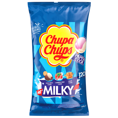 Chupa Chups Lollipops Milky Lutscher 120 Stück à 12 g