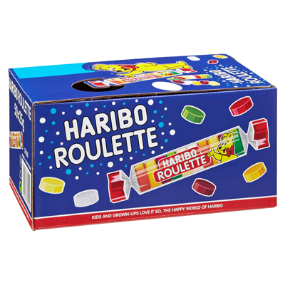 Haribo Roulette Rolle Weingummi 25g x 400 Stück