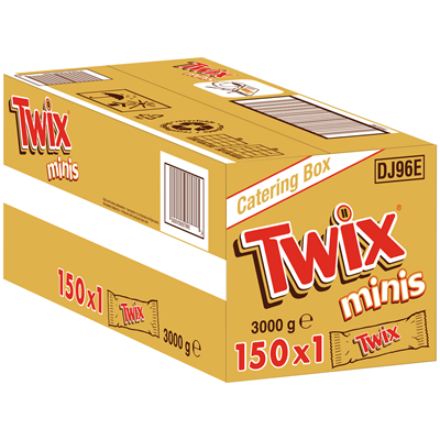 Mars Schokoriegel Minis Catering Box Twix 150 Stück - 3 kg Karton