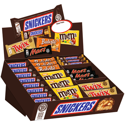 Mars Topsellerbox Mars Riegel Mix, 6-fach sortiert - 3,504 kg Karton