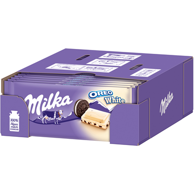 Milka Tafelschokolade, Oreo White 100g x 18 Stück