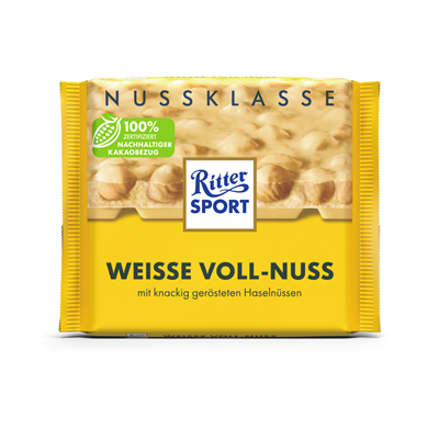 Ritter Sport Nuss Klasse Weiße Voll-Nuss 100g x 10 Stück