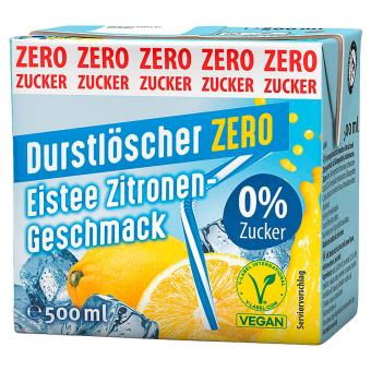 Durstlöscher Eistee Zitrone Zero 500ml x 12 Packungen