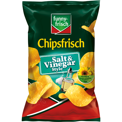 funny-frisch Chipsfrisch Salt & Vinegar 10 x 150g Beutel