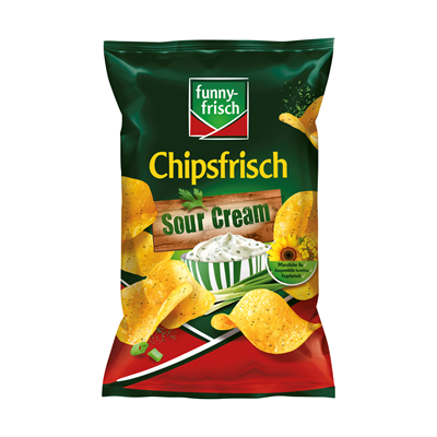 funny-frisch Chipsfrisch Sour Cream 10 x 150g Beutel