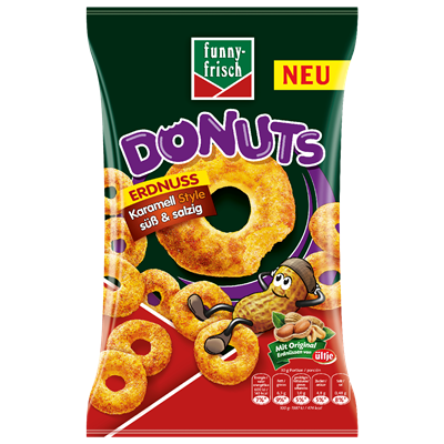 funny-frisch Donuts Erdnuss Karamell Style 12 x 110g Beutel