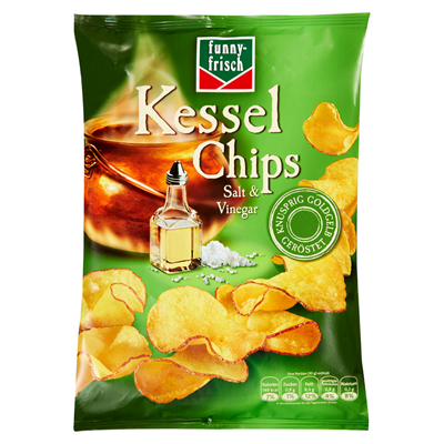 funny-frisch Kessel Chips Salt & Vinegar 10 x 120g Beutel