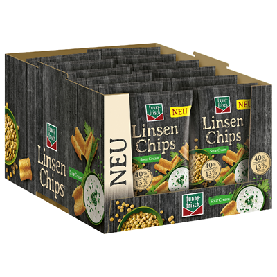 funny-frisch Linsen Chips Sour Cream 12 x 90g Beutel