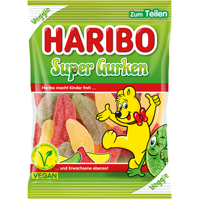 Haribo Fruchtgummi Super Gurken 175g x 20 Tüten