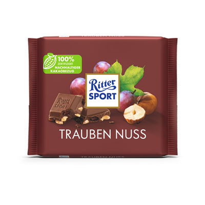 Ritter Sport Trauben Nuss 100g x 10 Stück