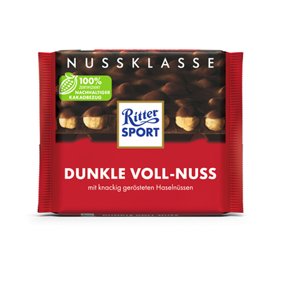 Ritter Sport Dunkle Voll-Nuss 100g x 10 Stück