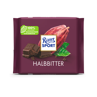 Ritter Sport Halbbitter 100g x 10 Stück